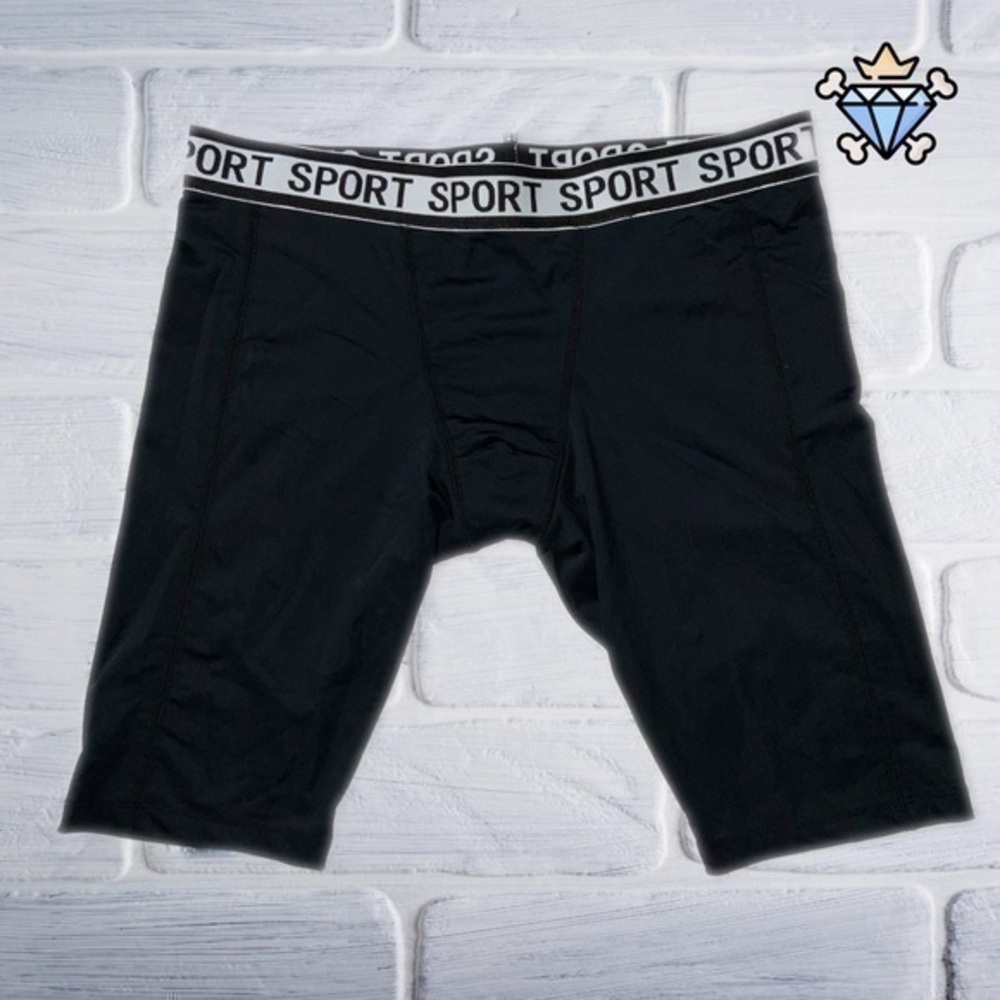 SHEIN X MEN BLACK COMPRESSION SHORTS/BOXER SHORTS SIZE LARGE STREETWEAR UNISEX